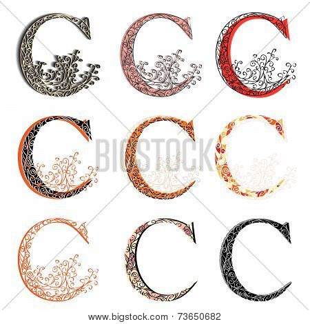 Various Combination Fishnet Letter C.
