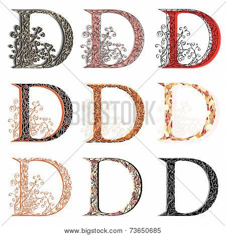 Various Combination Fishnet Letter D.