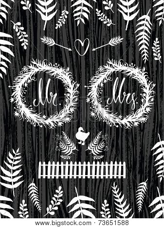 Rustic Country Wedding Design Card