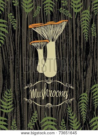 Mushrooms Design Card