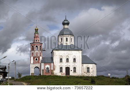 Church of Elijah Prophet at Ivanova grief in bend of Kamenka River. Suzdal, Golden Ring of Russia.