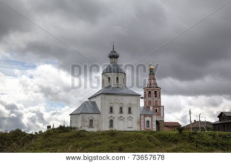 Church of Elijah Prophet at Ivanova grief in bend of Kamenka River. Suzdal, Golden Ring of Russia.