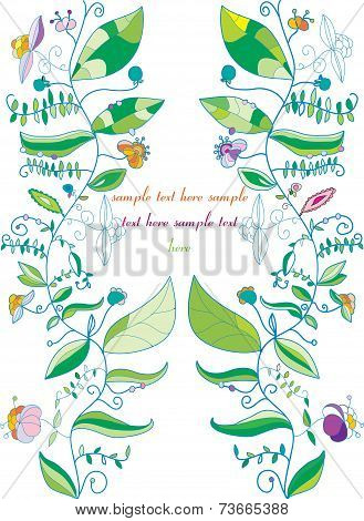 two branches with flower