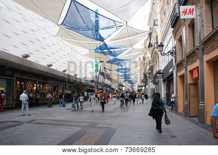 Preciados street of Madrid