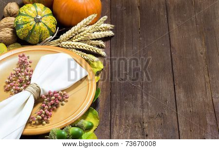 Rustic Autumn Table Setting