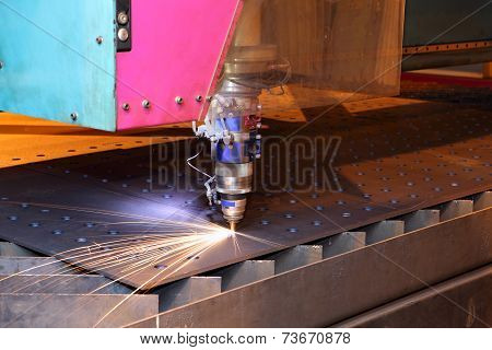 Laser Cutting Heads For Vertical Cutting Sheets Metal.