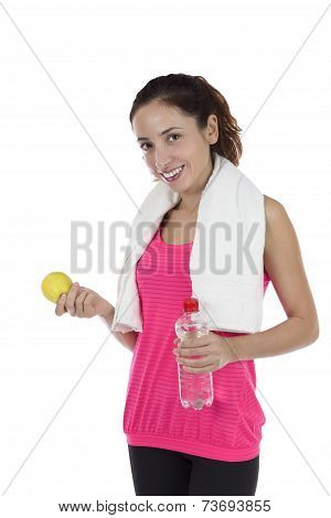 Fitness Woman Eating Healthy During Diet