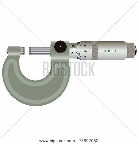 micrometer isolated on a white background. Vector illustration.