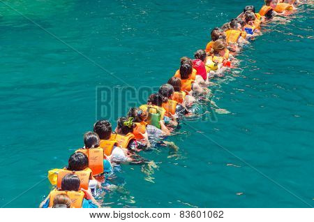 Trang, Thailand - June 11: Emerald Cave Or Morakot Cave On June 11, 2014. It Is Famous Cave In Mook
