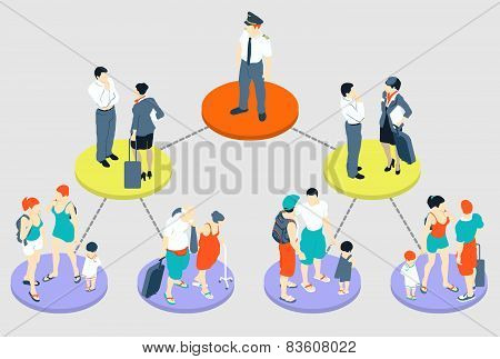 Isometric Infographic Holiday - Fly Tasks