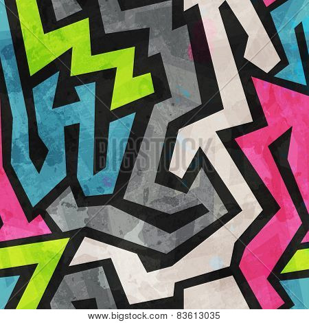 Grunge Graffiti Seamless Pattern