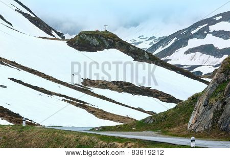 Summer Mountain Landscape (oberalp Pass, Switzerland)