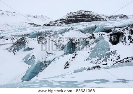 Solheimajokull glacier tongue, Iceland