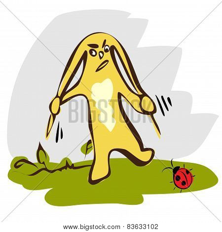 Funny rabbit illustration