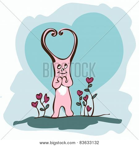 Funny rabbit illustration