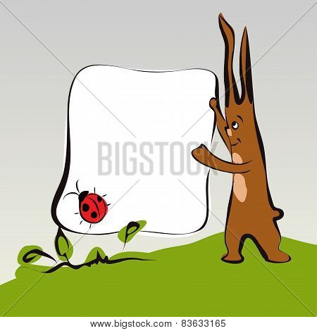 Funny rabbit illustration