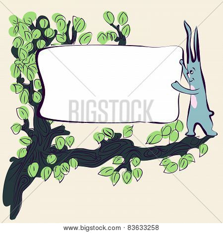 Funny rabbit illustration