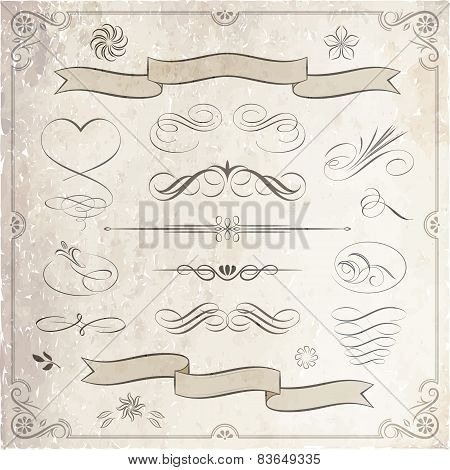 Calligraphic And Decorative Elements Collection
