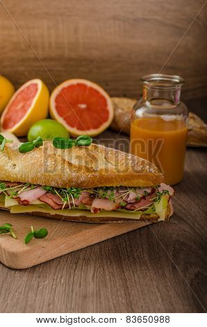 Rustic Baguettes With Smoked Rump