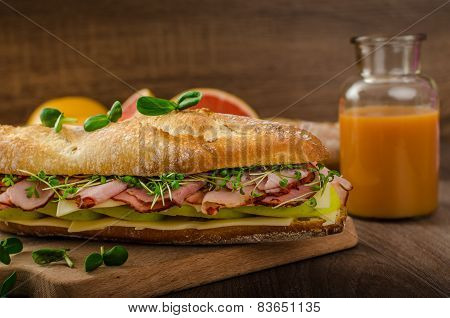 Rustic Baguettes With Smoked Rump