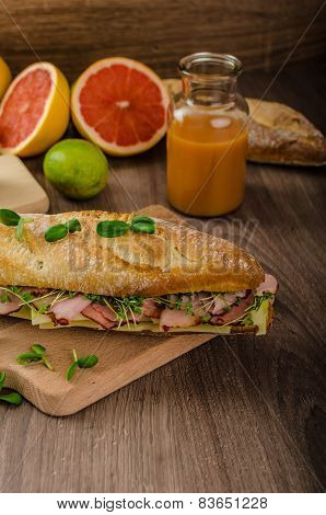 Rustic Baguettes With Smoked Rump