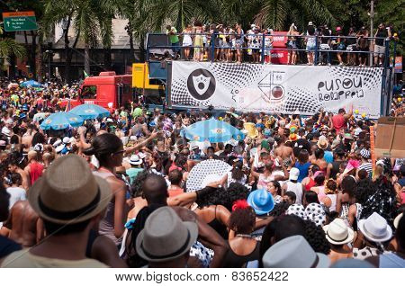 People in the streets of Rio de Janeiro during Carnival
