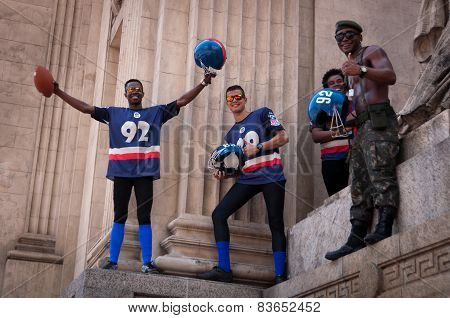 People in the streets of Rio de Janeiro during Carnival
