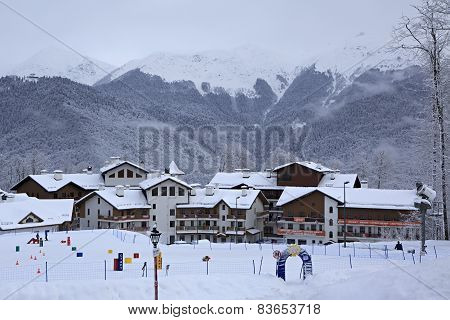 Priyut Pandy in Roza Khutor plateau