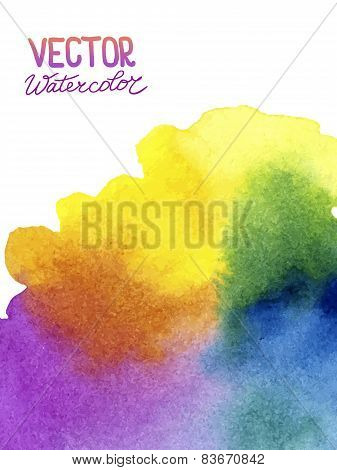 Absctract background with watercolor splash