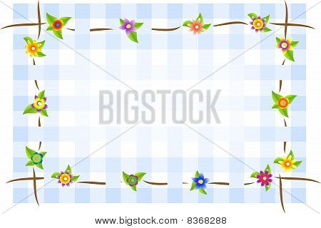 Vektor Blume kariert Hintergrund