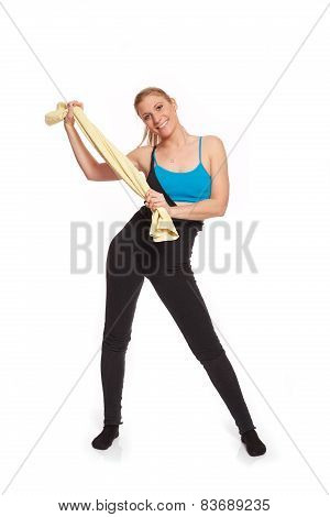 Young Sporty Woman In The Warm-up Workout