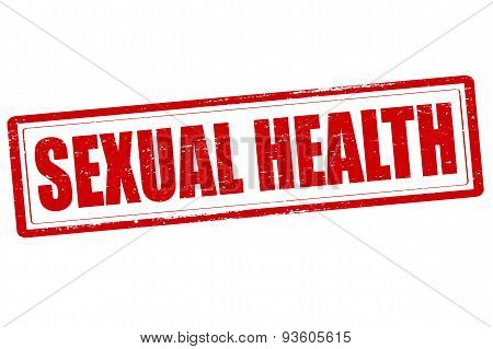 Rubber stamp with text sexual health inside vector illustration