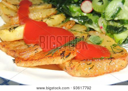 Fried potatoes