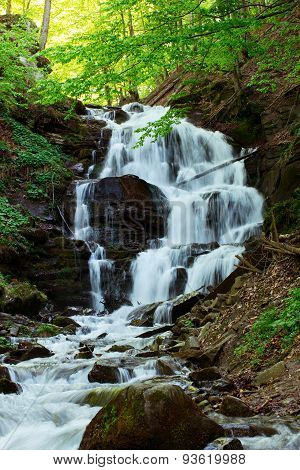 Waterfall Shypit In The Carpathian Mountains