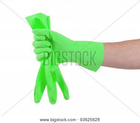 Rubber Glove Isolated