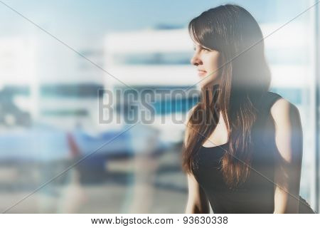 Woman in the airport