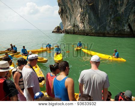 Kayaking In Pang Nga Bay, Thailand