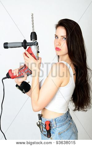 Girl With Driller