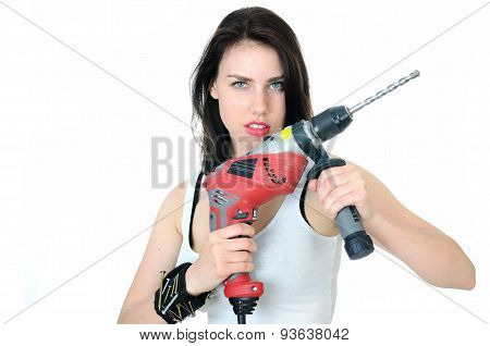 Girl With Driller