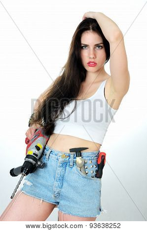 Girl With Driller
