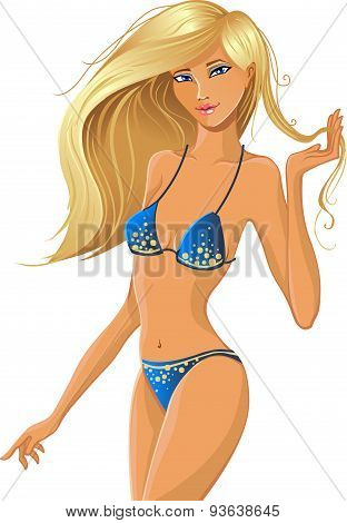 Blonde In Bikini.