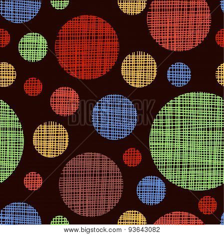 Vector seamless shading circles background. Eps10