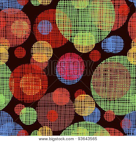Vector seamless shading circles background. Eps10