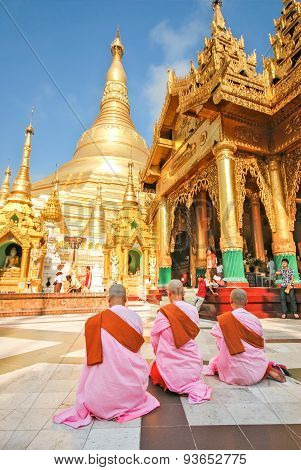 The Shwedagon Pagoda In Yangon, Myanmar