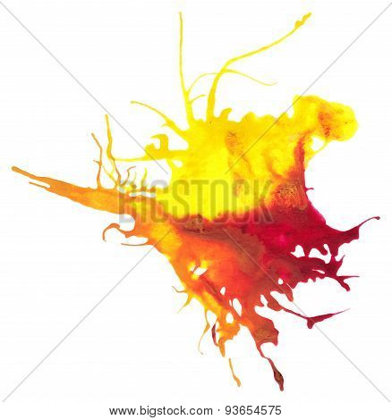 Beautiful traced vector watercolor splatter.