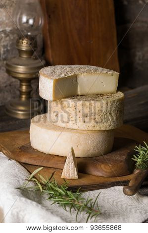 French goat cheese with mystic light effect