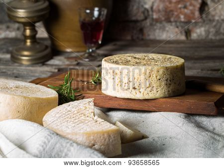 French goat cheese with mystic light effect