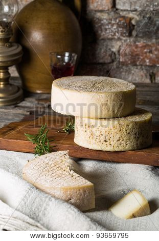 French goat cheese with mystic light effect