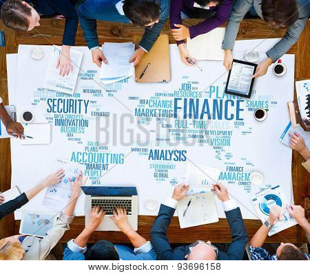 Finanace Security Global Analysis Management Accounting Concept
