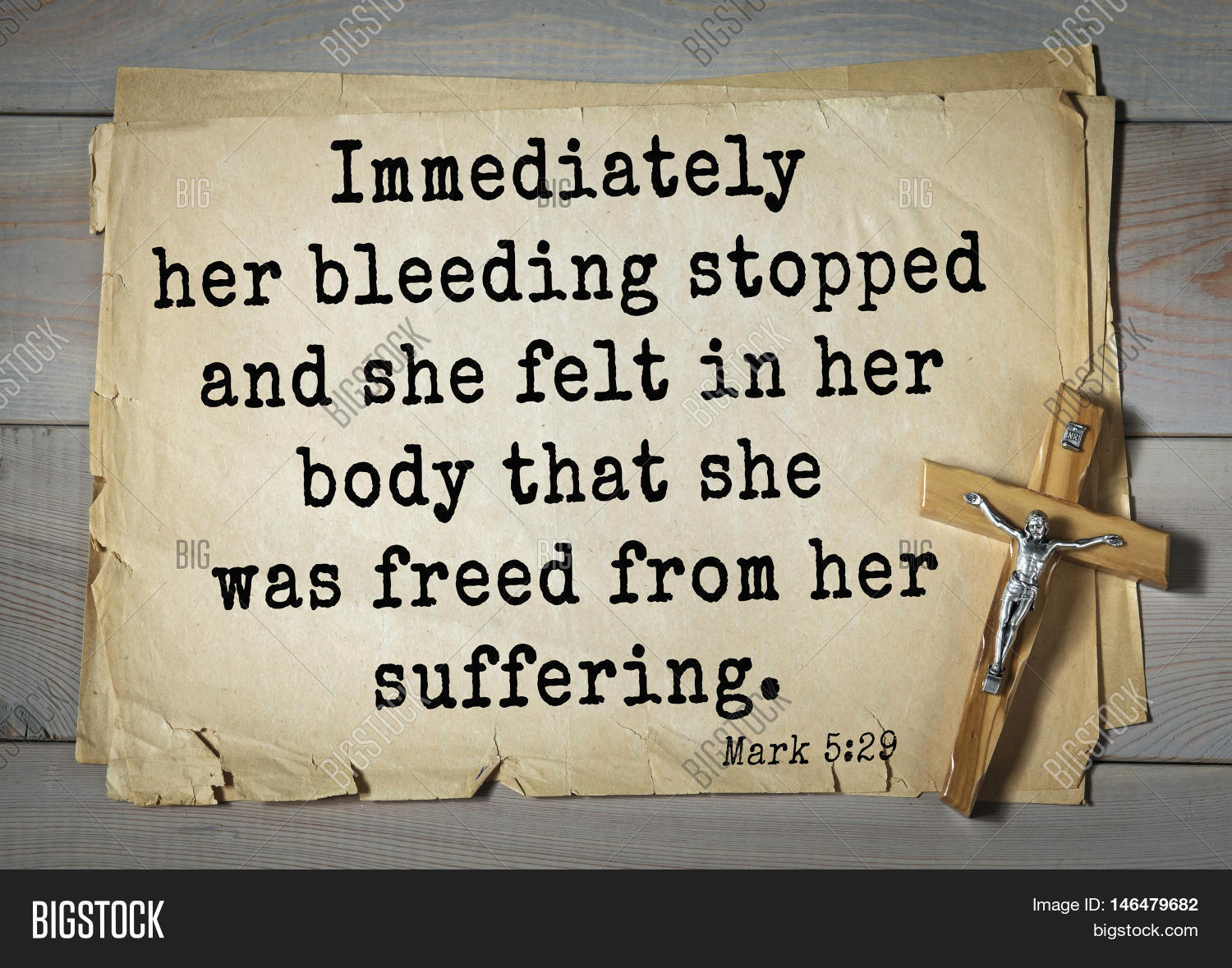 Bible verse for bleeding